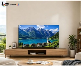 LP Smart TV 43-Android 14.0-Frameless – Full HD – 1+8G – WiFi+Bluetooth-2 HDMI 2 USB Ports + 1 year warranty – Black