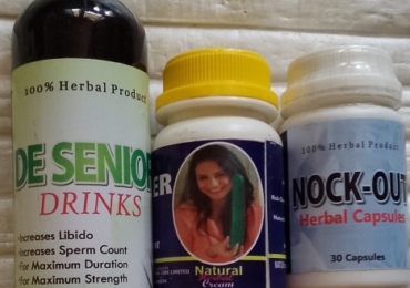 De Senior Men Drink+ Nock Out Herbal Capsule+Topnotch Cucumber Cream for Penis Enlargement