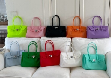 Macaron Color Kelly Bag Large-Capacity Commuter Handbag Fashionable Versatile Shoulder Crossbody Bag