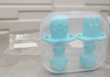 Baby Fork and Spoon Self Feeding Utensil Easy Grip