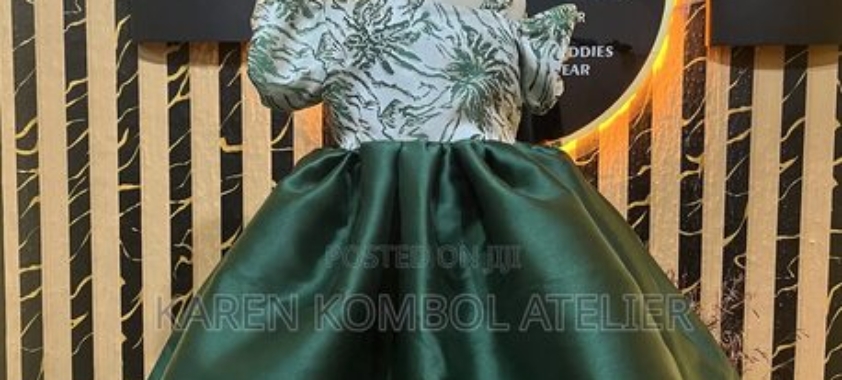 Elegant Emerald Green Girls Party Dress