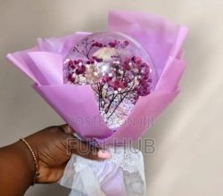 Sunshine Blossom Acrylic Bubble Baby’S Breath Bouquet