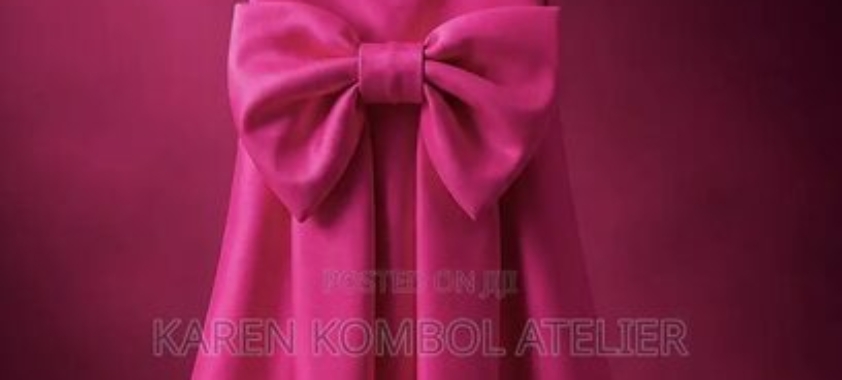 Luxury Fuchsia Pink Girls Bow Dress | Premium Party Birthday Dress
